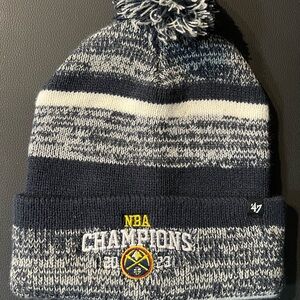 New without Tags; Denver Nuggets NBA Champions Gray Knit Beanie